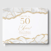 White Gold Agate 50th Wedding Anniversary Party ゲストブック (正面)