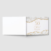 White Gold Agate 50th Wedding Anniversary Party ゲストブック (全面)