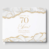 White Gold Agate 70th Wedding Anniversary Party ゲストブック (正面)
