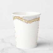 White Gold Agate 75th Wedding Anniversary Party 紙コップ (左)