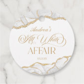 White Gold Agate All White Affair Birthday Party フェイバータグ (裏面)
