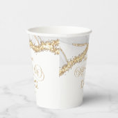 White Gold Agate All White Affair Birthday Party 紙コップ (右)