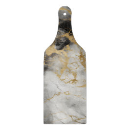 White, Gold and Black Luxury Marble Elegant カッティングボード