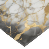 White, Gold and Black Luxury Marble Elegant テーブルクロス (アングル)