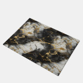 White, Gold and Black Luxury Marble Elegant ドアマット (アングル)