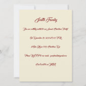 White, Gold and Red Christmas Party 招待状 (正面)