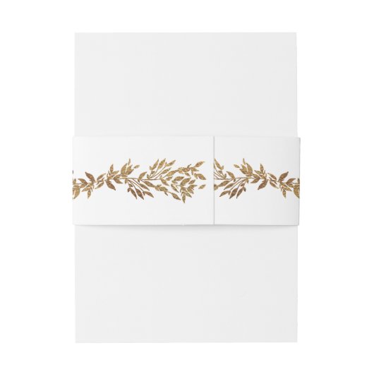 white & gold botanical frame monogram wedding 招待状ベリーバンド (裏面例)