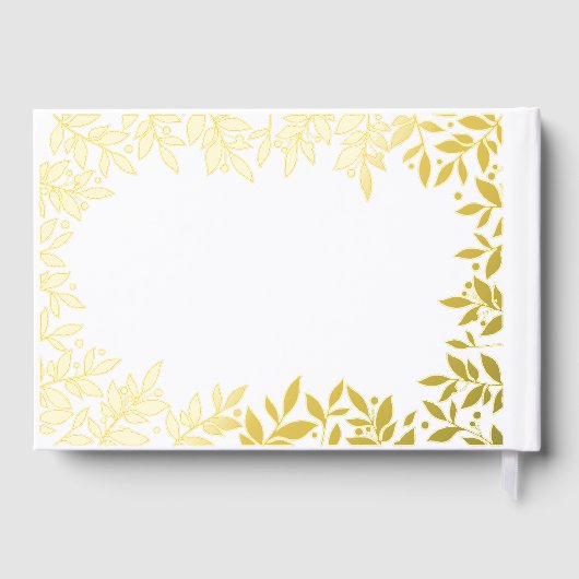 White gold botanical wedding  ゲストブック (裏面)