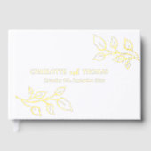 White gold botanical wedding  ゲストブック (正面)