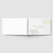 White gold botanical wedding  ゲストブック (全面)