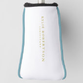 White & Gold Colors Professional Trendy Plain ゴルフヘッドカバー (回転90)