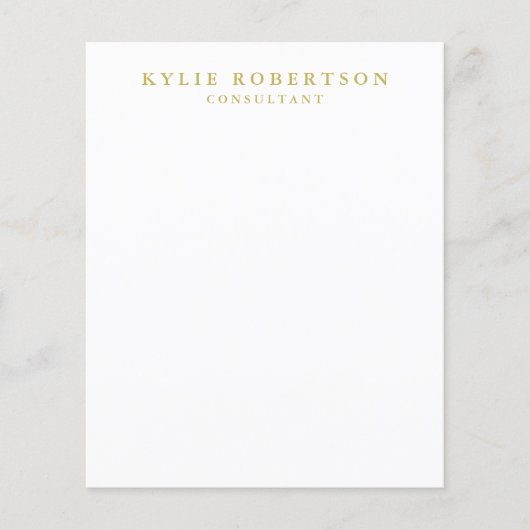 White Gold Colors Professional Trendy Plain チラシ (正面)