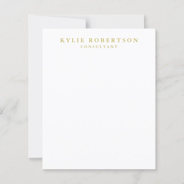 White Gold Colors Professional Trendy Plain Paper (正面)