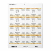 White & Gold Cosmetics Dropper Bottle Label ラベル (フルシート)