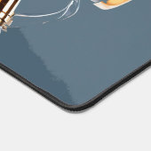 White Gold Cyborg Android Face Sci-Fi デスクマット (コーナー)