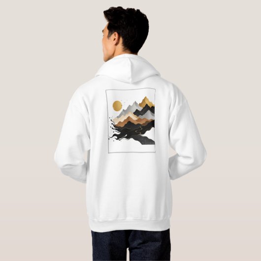 White & Gold Design Collection パーカ (裏面フル)