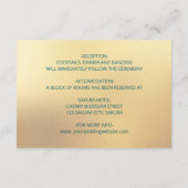 White Gold Floral Wedding Details エンクロージャーカード (裏面)