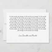 White Gold Foil Calligraphy Formal Thank You Card サンキューカード (裏面)