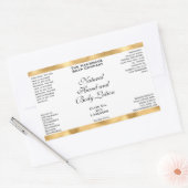 White & Gold Foil Cosmetics Bottle Label 長方形シール (封筒)