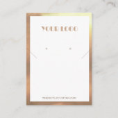 White Gold Frame Modern necklace earrings  名刺 (正面)