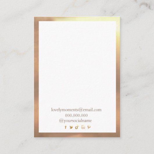 White Gold Frame Modern necklace earrings  名刺 (裏面)