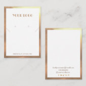 White Gold Frame Modern necklace earrings  名刺 (正面/裏面)