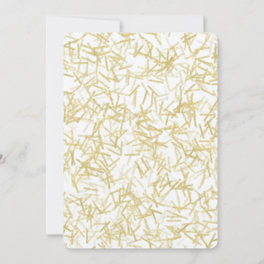 White Gold Glam Glitzy Disco Ball Birthday 招待状 (裏面)