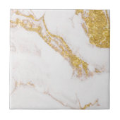 White gold glitter marble タイル (正面)