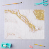 White gold glitter marble ceramic tile 薄葉紙 (クラフト)