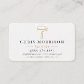 White & Gold Home Painter Business Card 名刺 (正面)