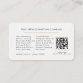 White & Gold Home Painter Business Card 名刺 (裏面)