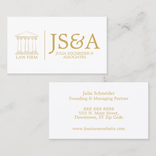 White Gold Law Firm Classic 名刺 (正面/裏面)