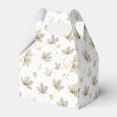 White Gold Leaves & Snowflakes Pattern フェイバーボックス (裏面サイド)