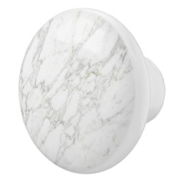 White Gold Marble Minimalist Elegant Luxury Style セラミックノブ