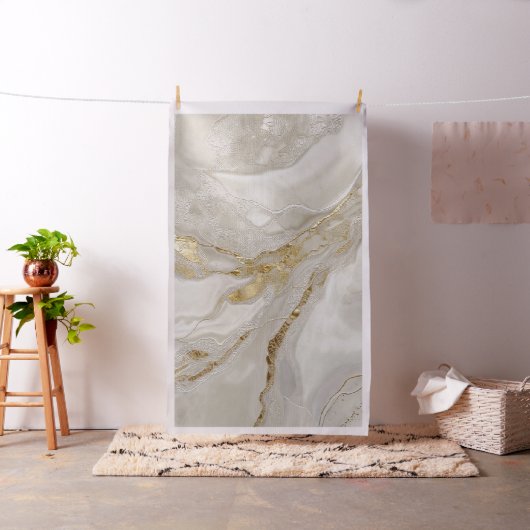 White Gold Marble Portable Photography Backdrop ファブリック (インサイチュ)