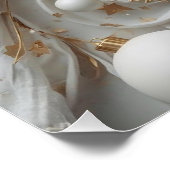 White & Gold “Merry Christmas” Poster ポスター (コーナー)