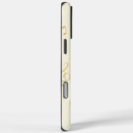 White Gold Music Notes   Case-Mate iPhoneケース (裏面 / 右)