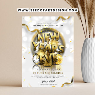 White & Gold New Year's Eve Club Party  チラシ