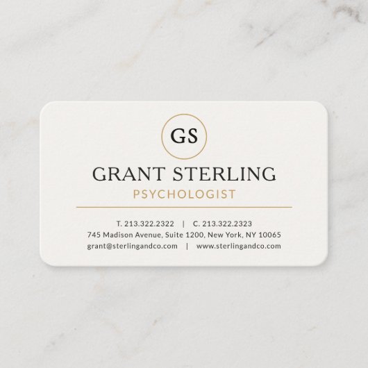 White Gold Psychologist Luxury 名刺 (正面)