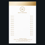 White Gold Stripe Monogramm Circle Flyer チラシ<br><div class="desc">Elegant,  white,  gold stripe,  circle,  monogramm flyer.There is no shine or texture. Edit your product in minutes by entering your data. You can change the font,  color and position by "personalizing more".</div>