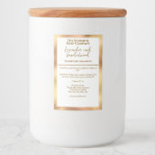 White & gold waterproof cosmetics bottle label フードラベル (正面)