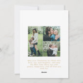 White Gold Winter Botanical Christmas 4 Photo シーズンカード (裏面)