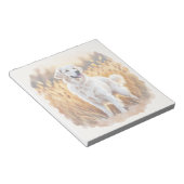 White Golden Retriever Dog ノートパッド (アングル)