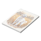 White Golden Retriever Dog ノートパッド (回転)