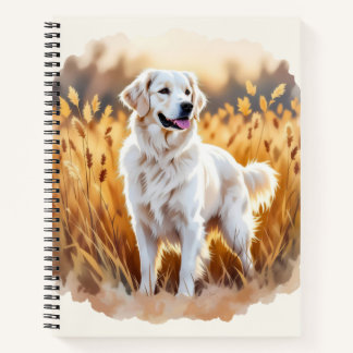 White Golden Retriever Dog ノートブック