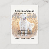 White Golden Retriever Dog 名刺 (裏面)