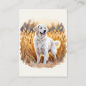 White Golden Retriever Dog 名刺 (正面)