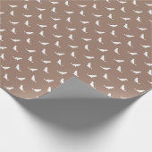 White Golden Retrievers on Khaki Beige ラッピングペーパー (角)