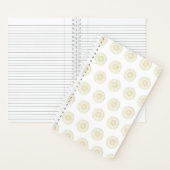 White | Golden Zinnia Flower Medallions ノートブック (内側)