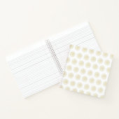 White | Golden Zinnia Flower Medallions ノートブック (内部)